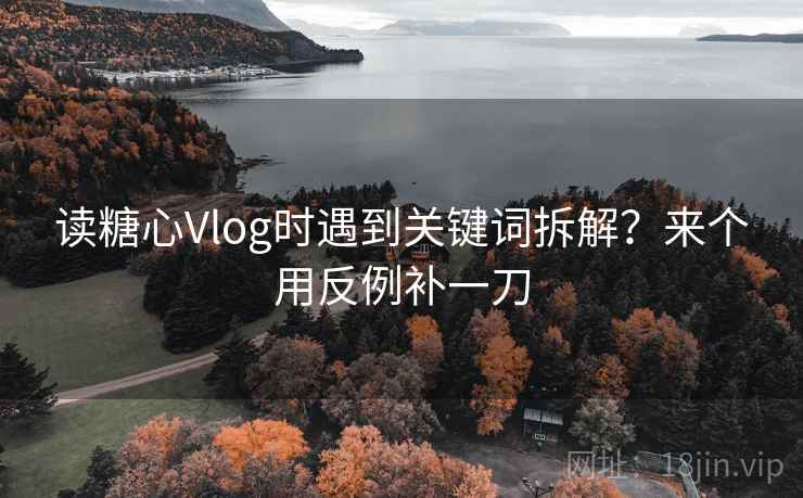 读糖心Vlog时遇到关键词拆解?来个用反例补一刀 读糖心Vlog时遇到关键词拆解?来个用反例补一刀