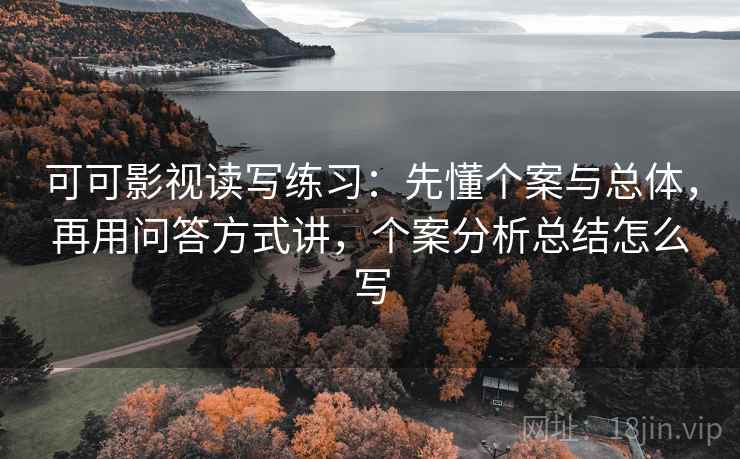 可可影视读写练习：先懂个案与总体，再用问答方式讲，个案分析总结怎么写